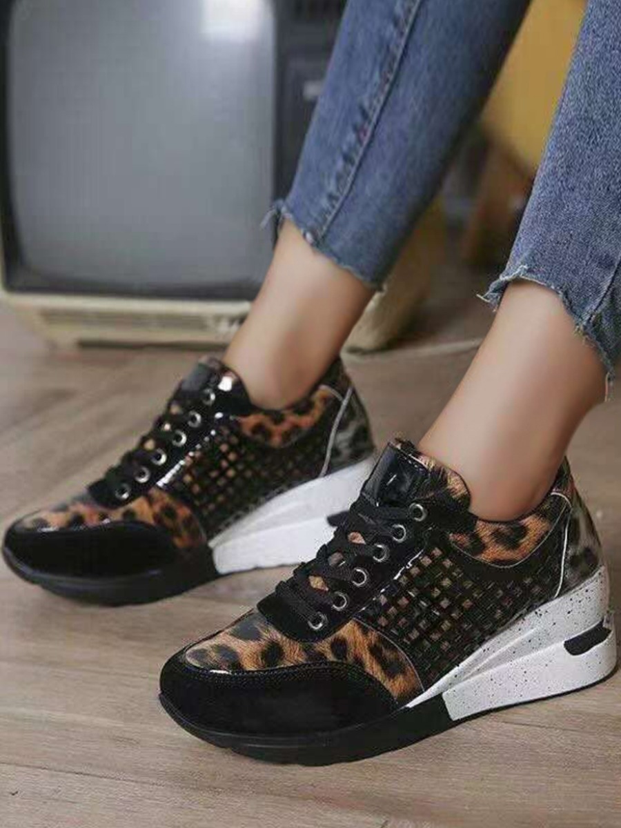 

LW Leopard Print Round-toe Sneakers