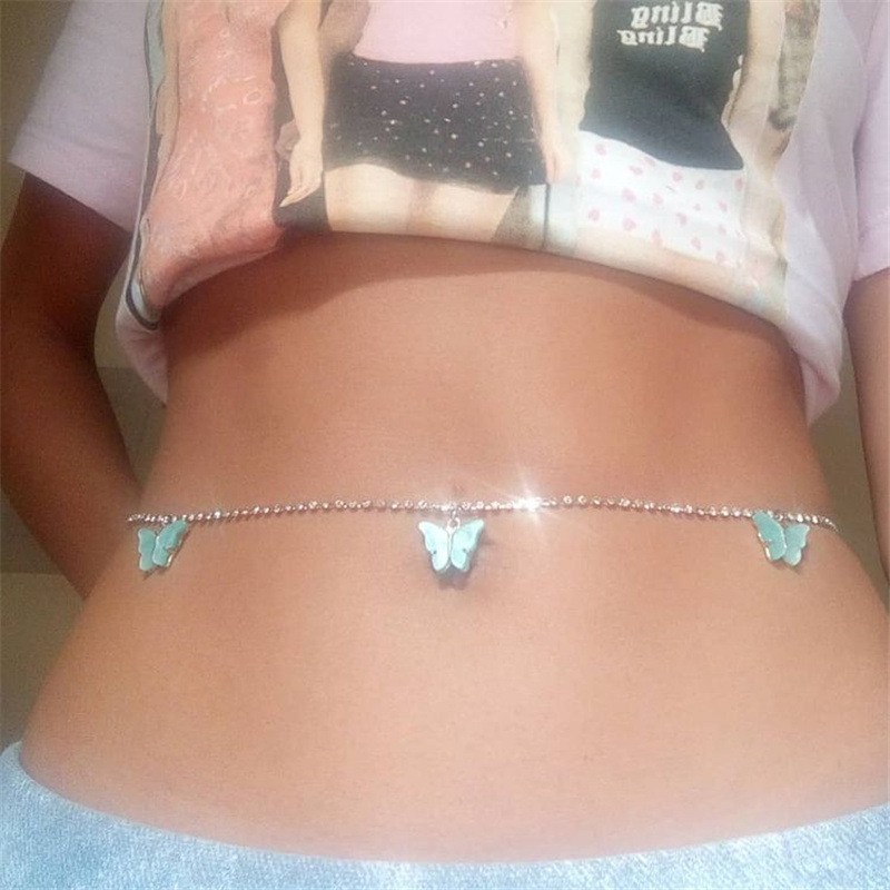 

LW Sequined Butterfly Waist Chain, Silver