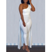 LW One Shoulder Skirt Overlay Jumpsuit