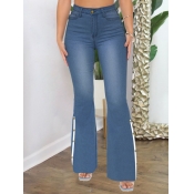 LW Button Design Flared Jeans