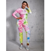 LW Round Neck Tie Dye Pants Set