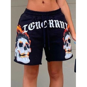 

LW Print Basic Mid Shorts, Black