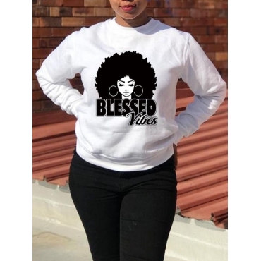 

LW Figure Letter Print Hoodie, White