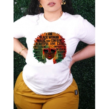 

LW Portrait Letter Print T-shirt, White