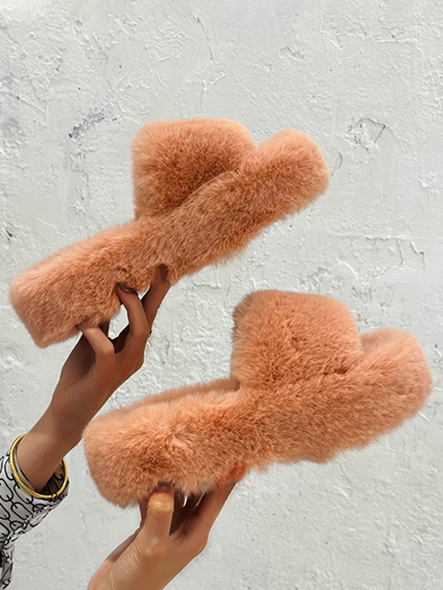 

LW Plush Platform Shoes, Jacinth