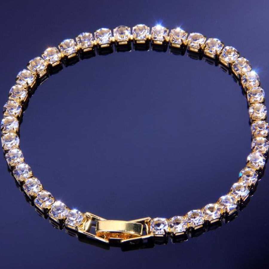

LW Men Crystal Bracelet, Gold