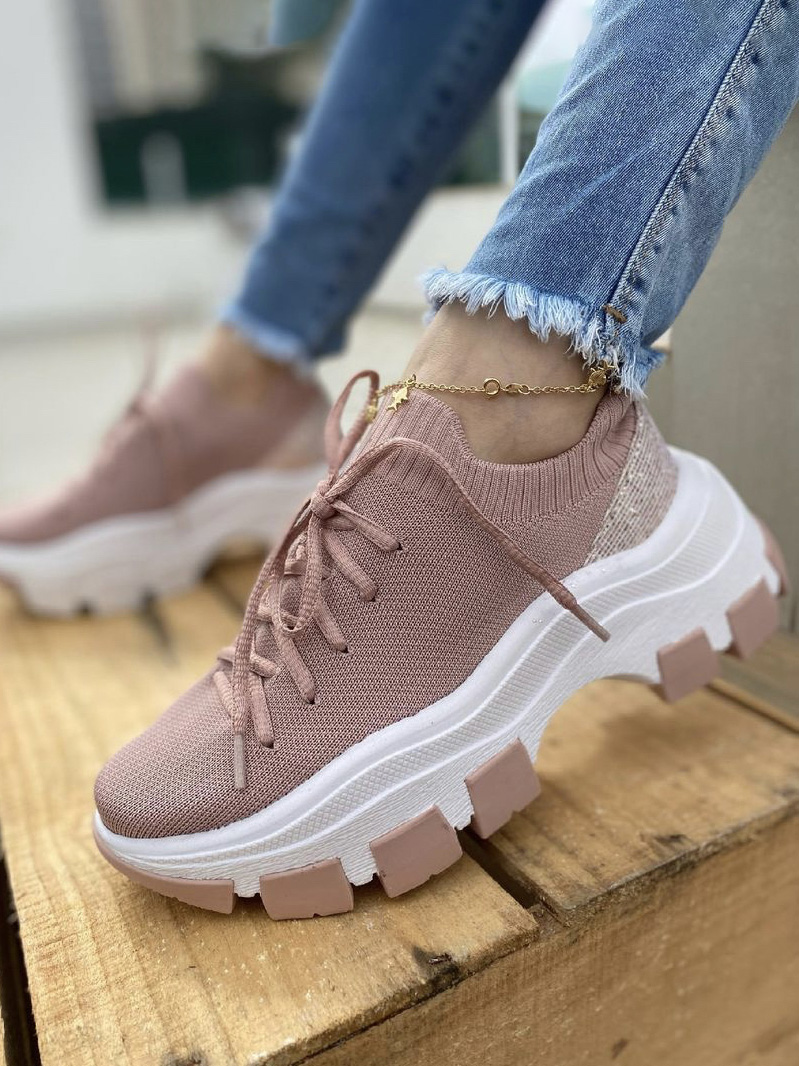 

LW Chunky Sole Sneakers, Pink