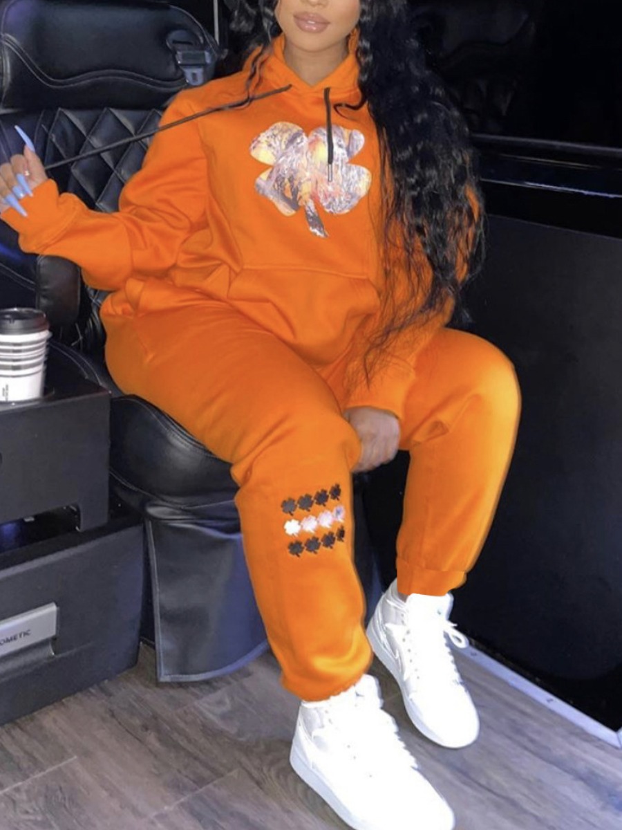 

LW Kangaroo Pocket Oversized Pants Set, Croci