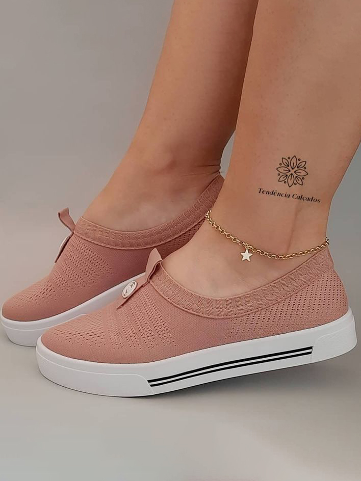 

LW Mesh Slip On Flats, Light pink