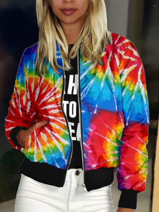 

LW Tie-dye Pocket Design Jacket, Red