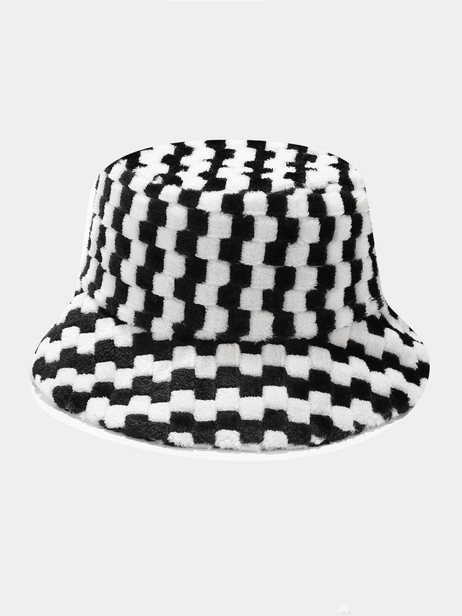 

LW Plaid Decoration Hat, Black