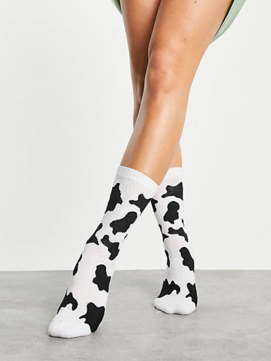 LovelyWholesale COTTON 5-pair Striped Socks All Seasons Casual Spring Summer 2024