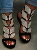 LW Rhinestone Butterfly Sandals