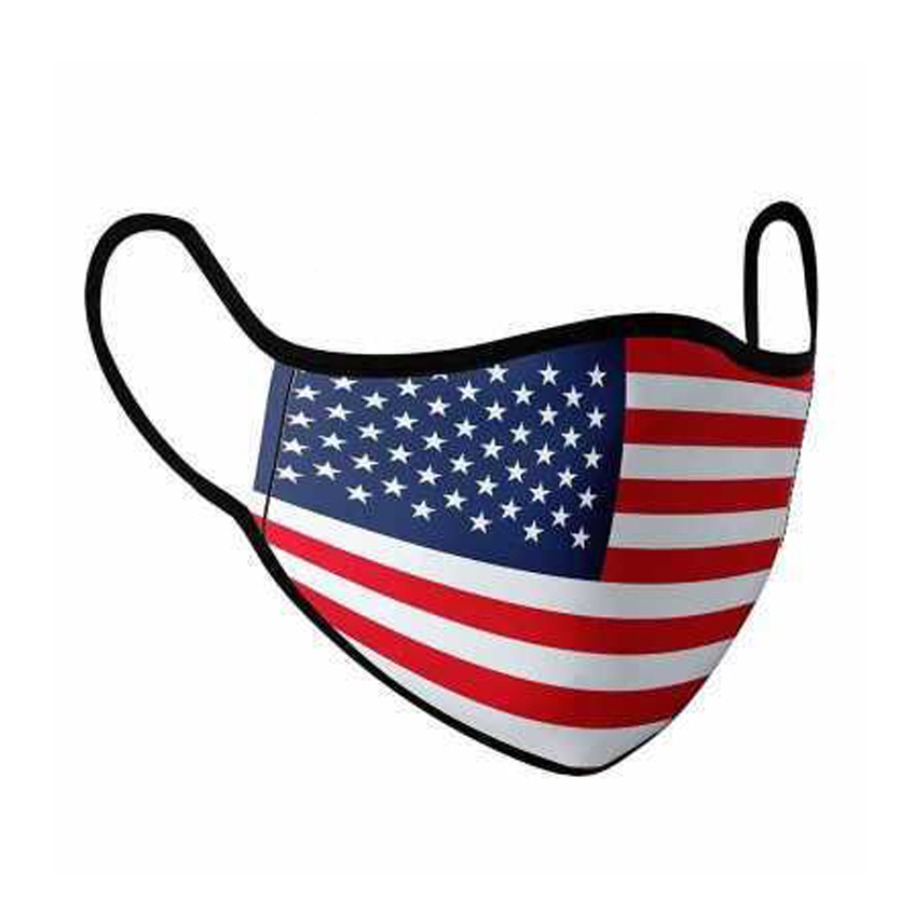 

LW COTTON National Flag Print Face Mask, Red