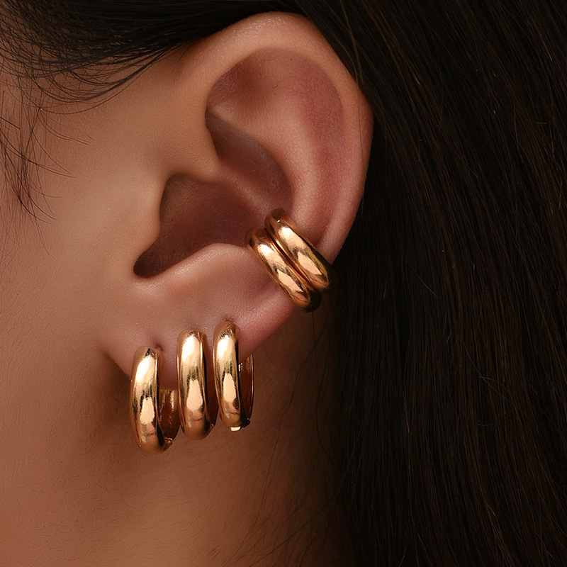

LW 5-piece C-shaped Earring, Gold
