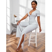 LW Bandage Hollow-out Design Split Jumpsuit
