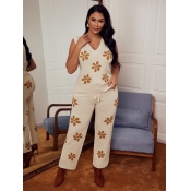 LW Floral Print Drawstring Pants Set