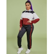 LW Color-lump Drawstring Pants Set