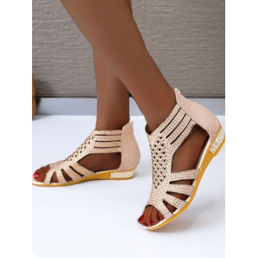 

LW Casual Hollow-out Beige Sandals