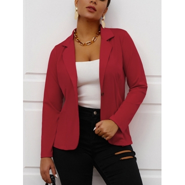 

LW Turndown Collar Regular Fit Blazer, Red