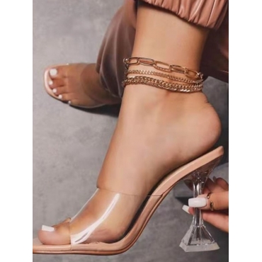 

LW Clear Heels, Apricot