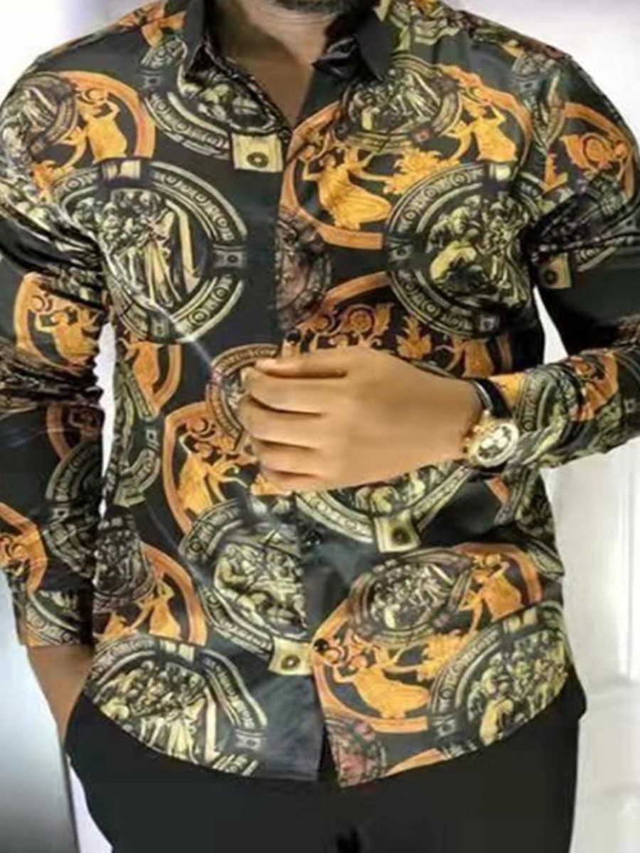 

LW BASICS Casual Men Mixed Print Shirt, Multi