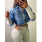 LW Ripped Raw Edge Denim Jacket (No Stretch)