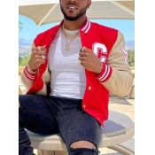 LW Men Letter Decoration Striped Jacket