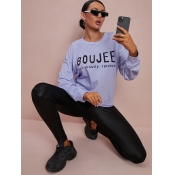 LW Round Neck Letter Print Pants Set