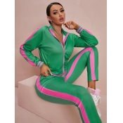 LW Striped Kangaroo Pocket Tracksuit Set