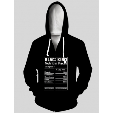 

LW Men Letter Print Pocket Hoodie, Black