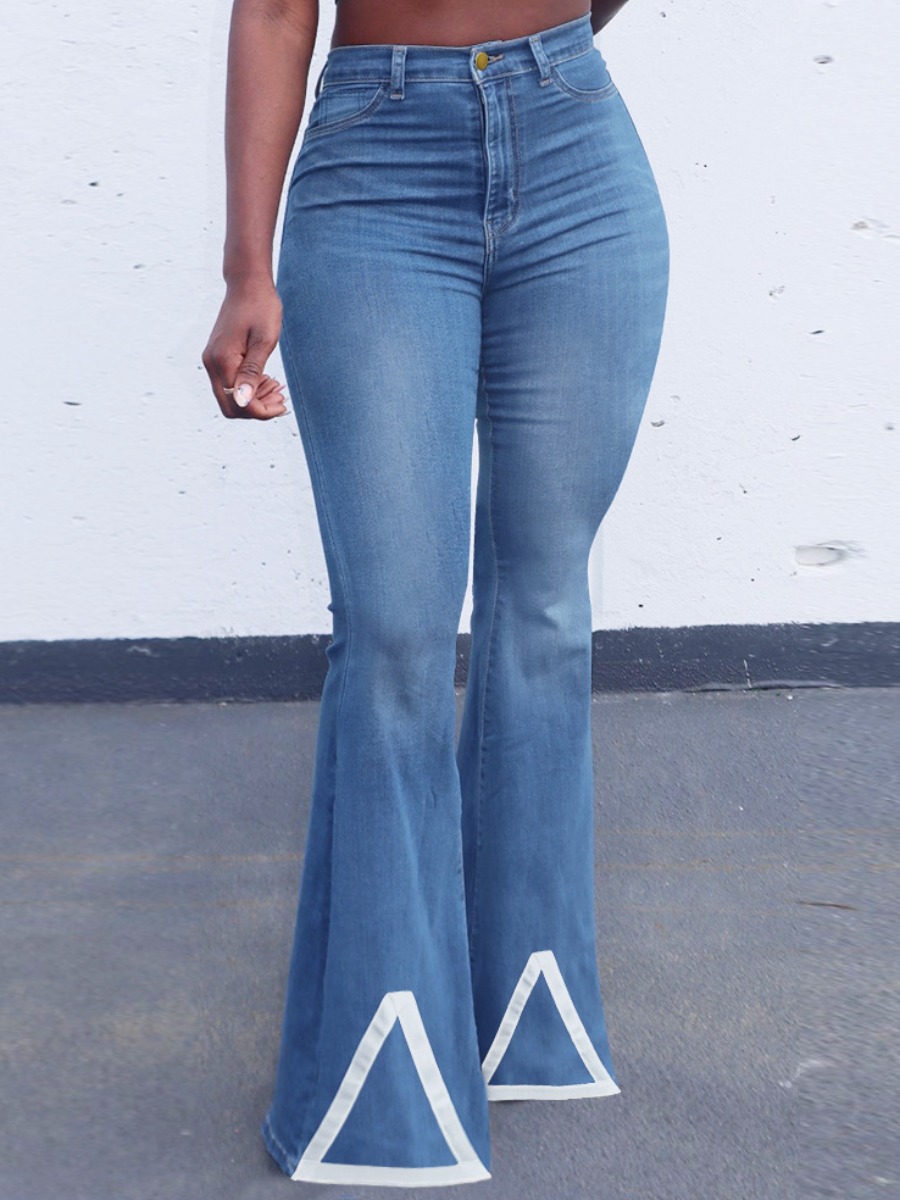 

LW Game Invite Stickers Flare Jeans, Blue