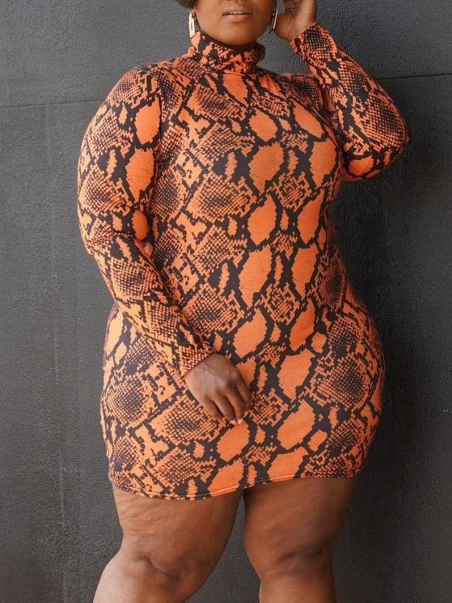 

LW Plus Size Animal Print Bodycon Dress, Croci