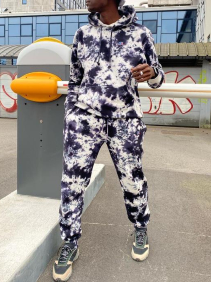 

LW Men Tie Dye Drawstring Tracksuit Set, Multi