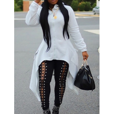 

LW Asymmetrical Hoodie, White