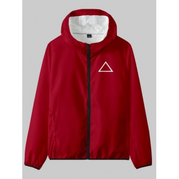 

LW Plus Size Pocket Red Light Game Invite Stickers Jacket (Waterproof)