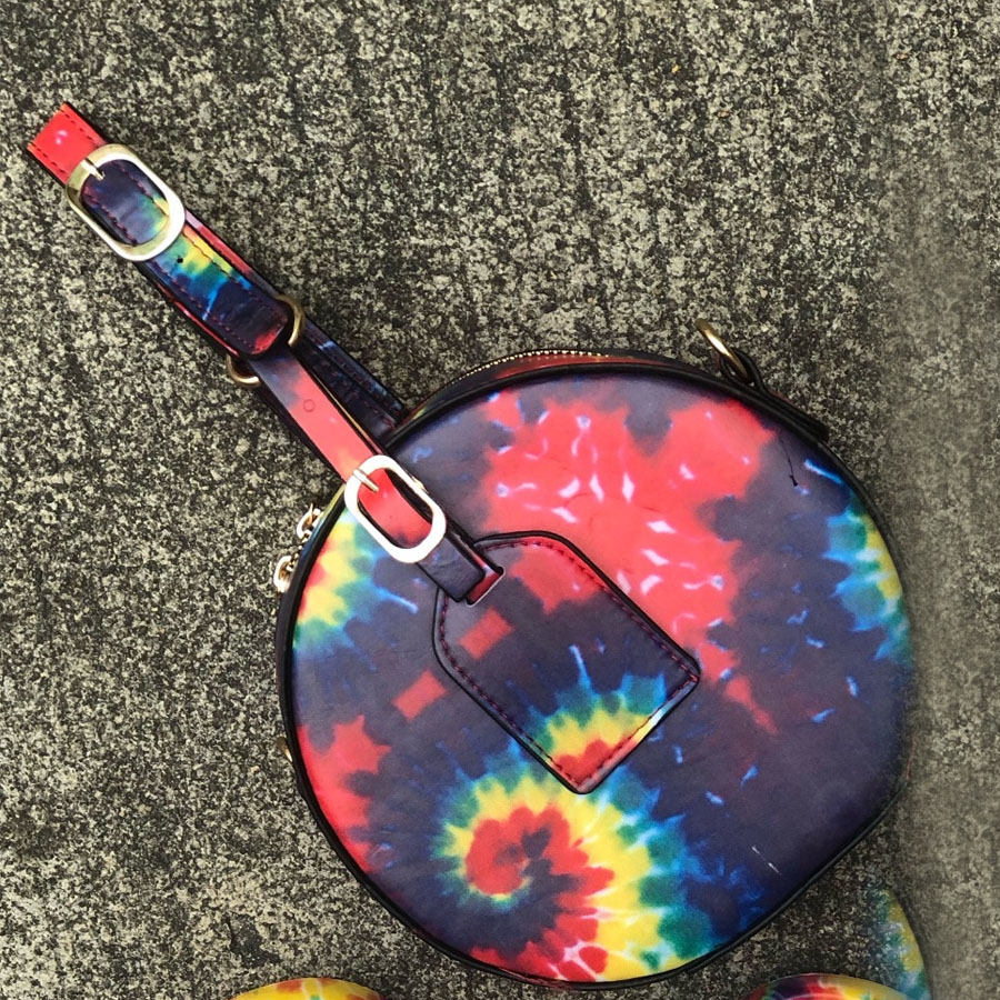 

LW Tie-dye Circular Messenger Bag, Multi