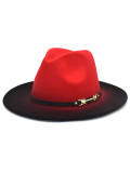 LW Gradient Print Metal Decoration Woolen Hats