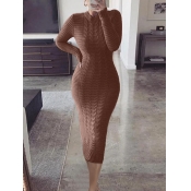LW Round Neck Sweater Bodycon Dress