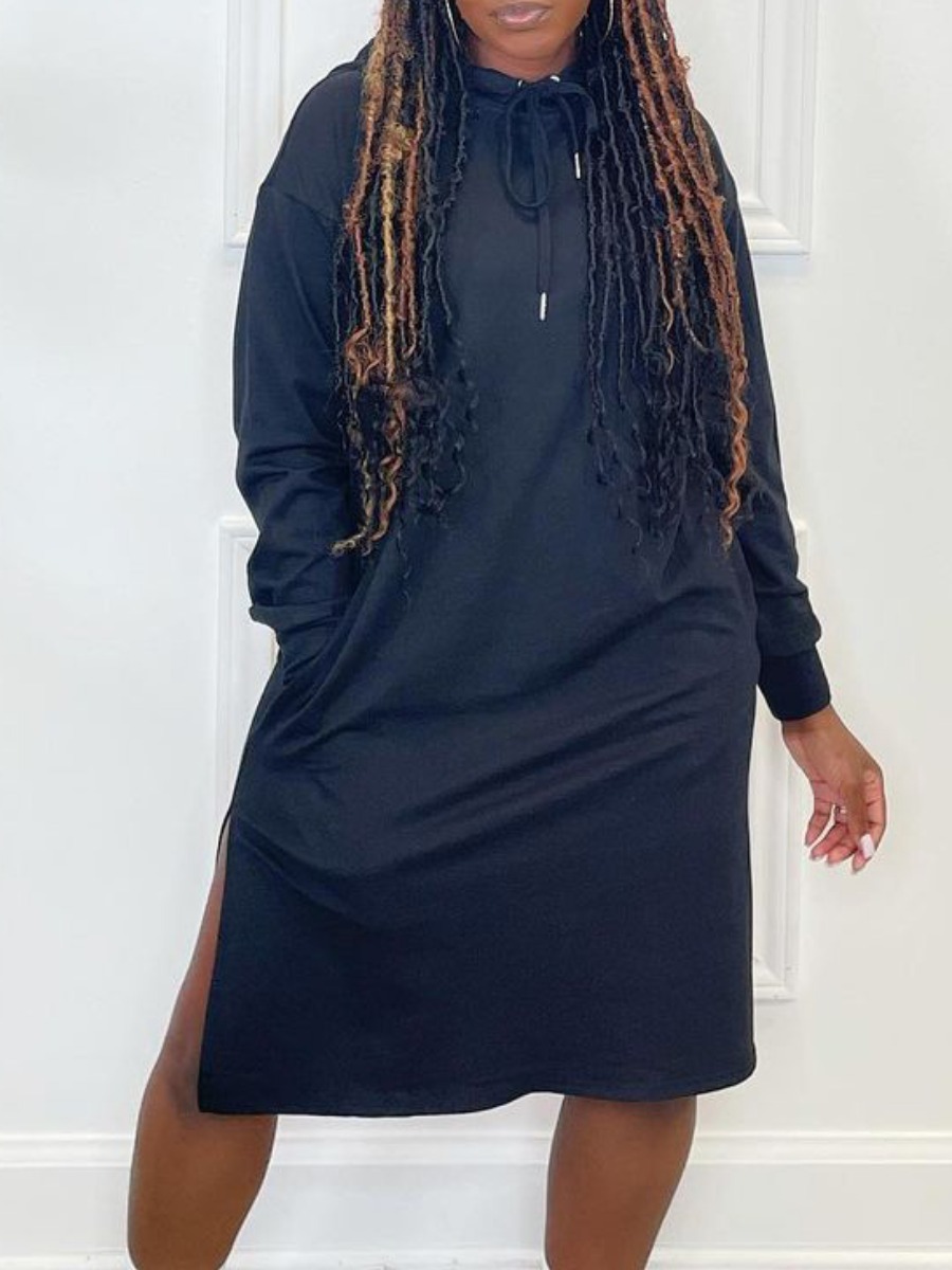 

LW Pocket Design Sweat Dress, Black