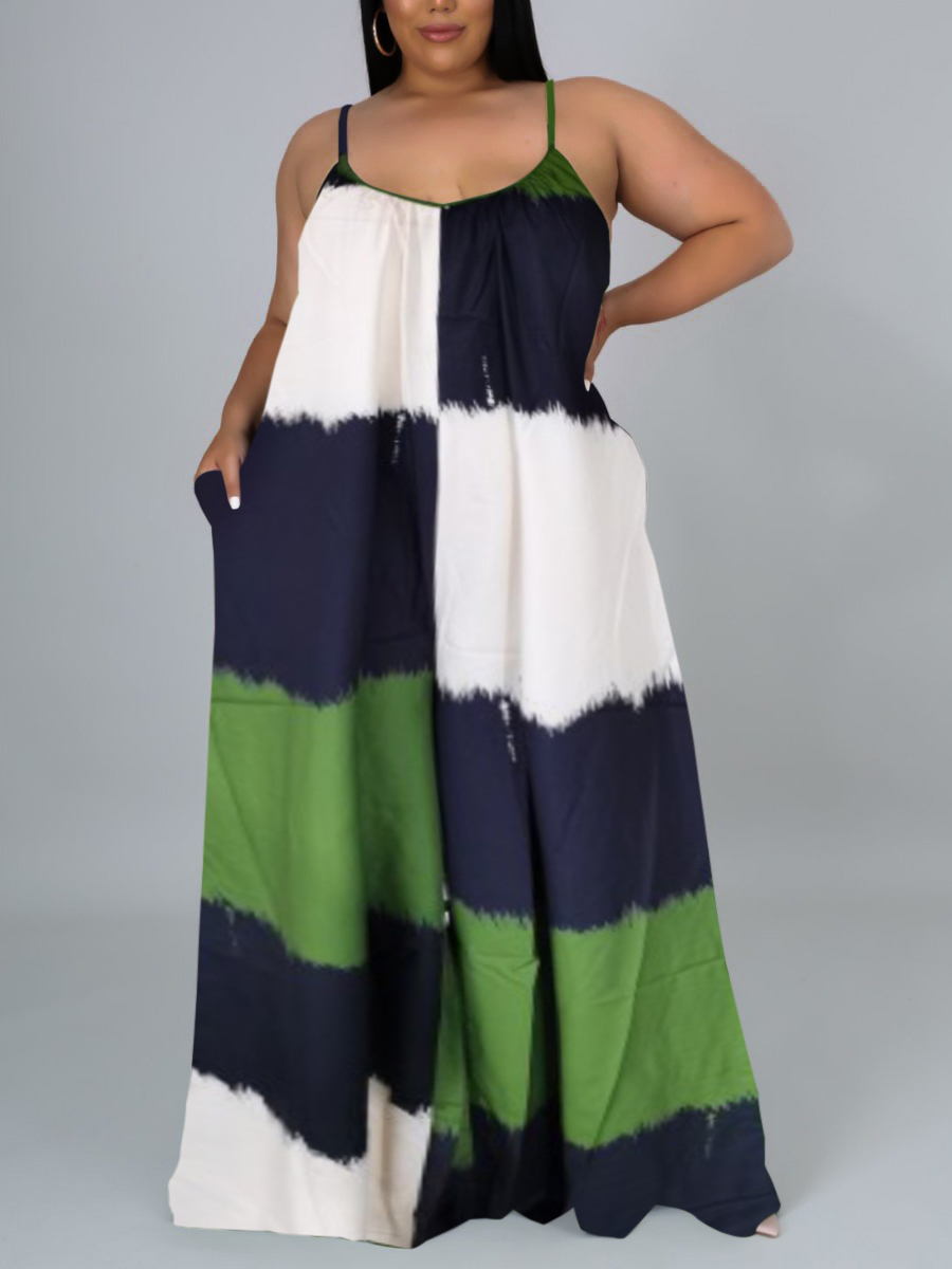 

LW Plus Size Gradient Wide Leg Jumpsuit (Without Belt), Multi