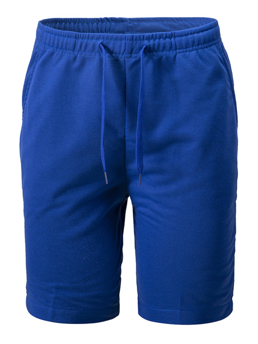 

LW COTTON Men Mid Waist Drawstring Shorts, Blue