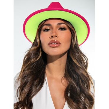 

LW Imitation Wool Patchwork Solid Hat, Rose red