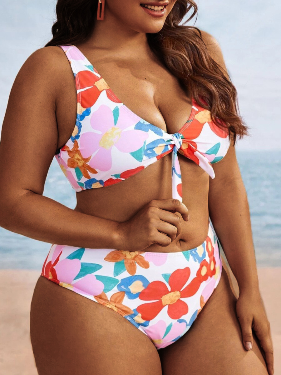 

LW Plus Size Floral Print Tankini, Multi