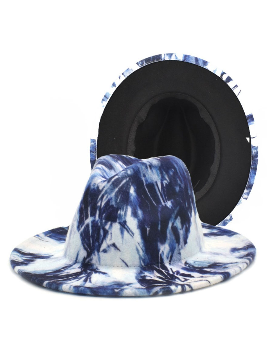 

LW Tie-dye Retro Jazz Hat, Blue