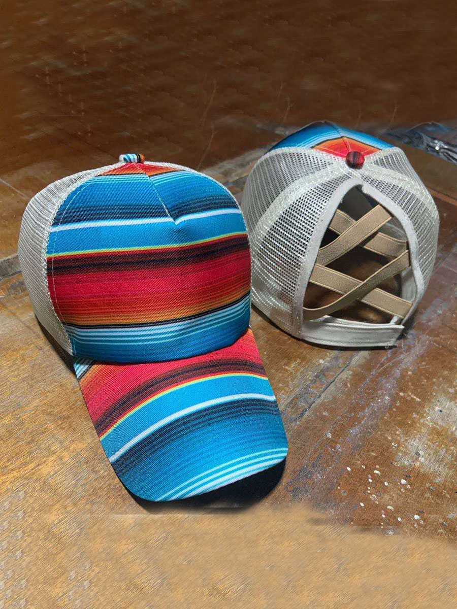 

LW Striped Mesh Hat, Multi