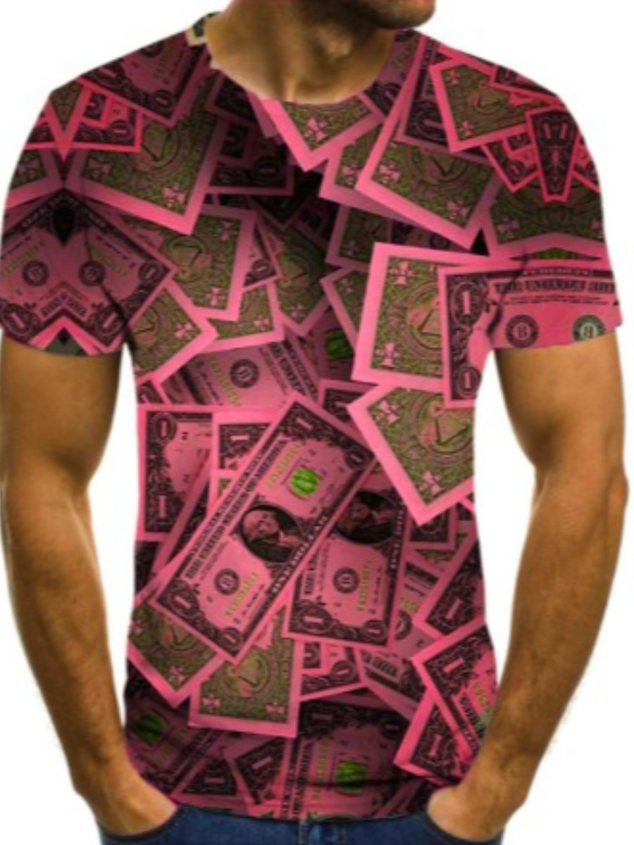LW Men Gradient Money Print T-shirt