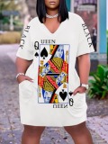 LW Plus Size Poker Letter Print Dress