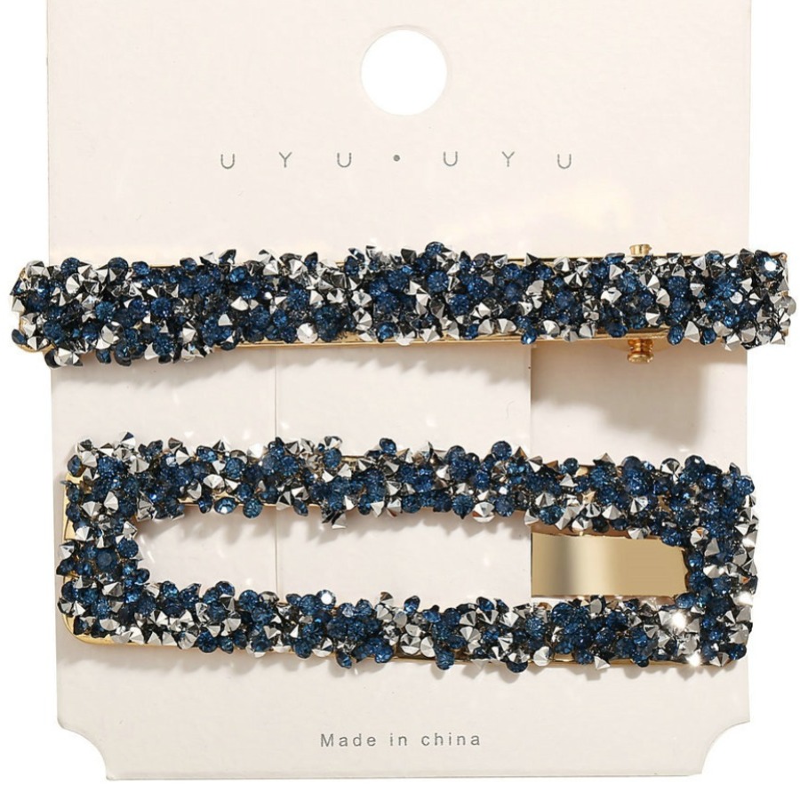 

LW Crystal Solid Hairpin, Navy blue