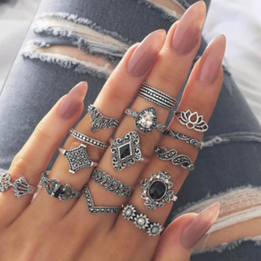 

LW 15-piece Beauty Ring Set, Silver